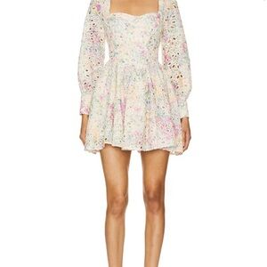 Bardot Pastel Lila Flounce Dress Size 6